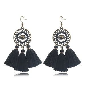 Bohemian Cord Drop Long Tassel Earrings NEW